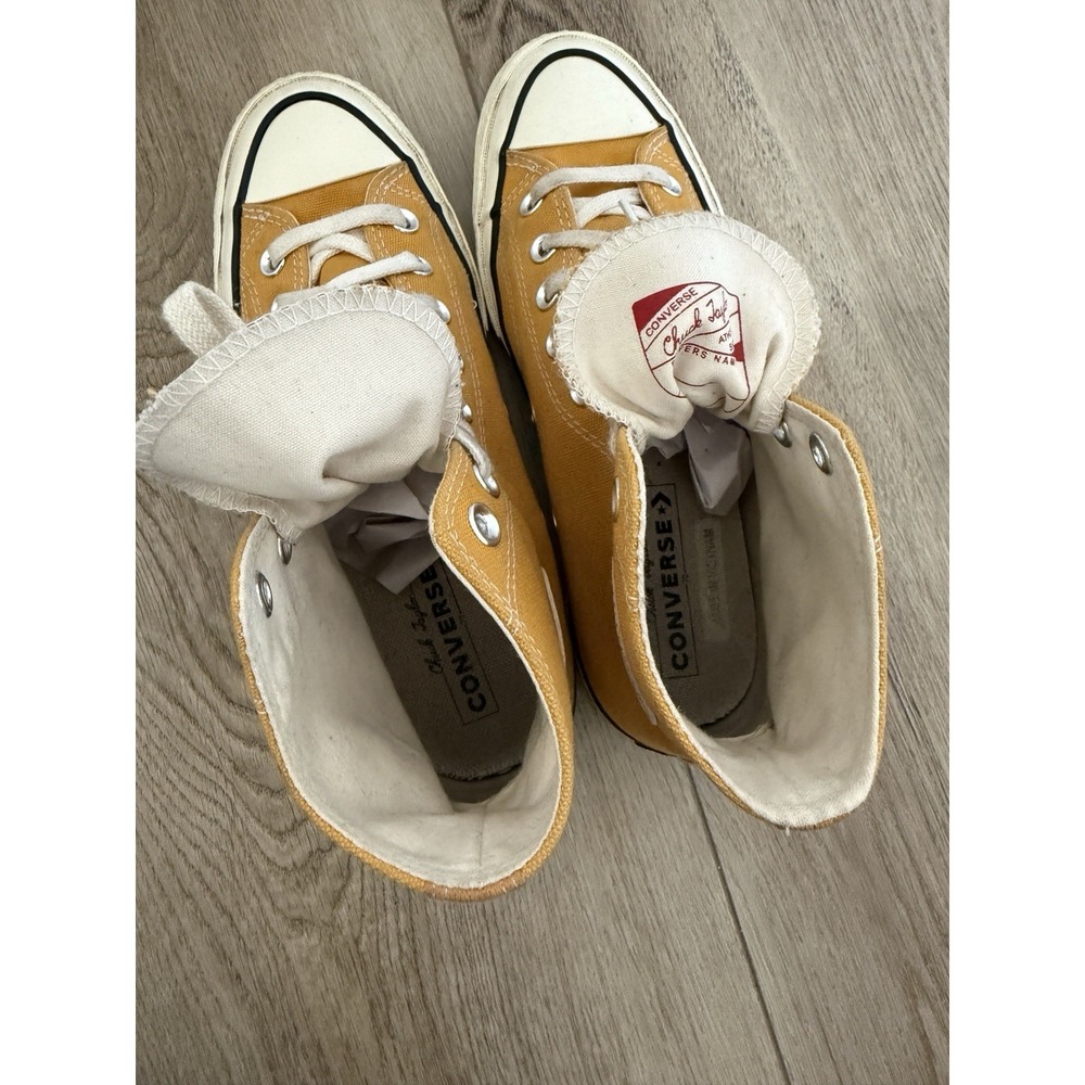 Converse Chuck Taylor All Star 70s High Top Yellow Canvas Sneakers 8.5 W/6.5 M - Picture 9 of 9